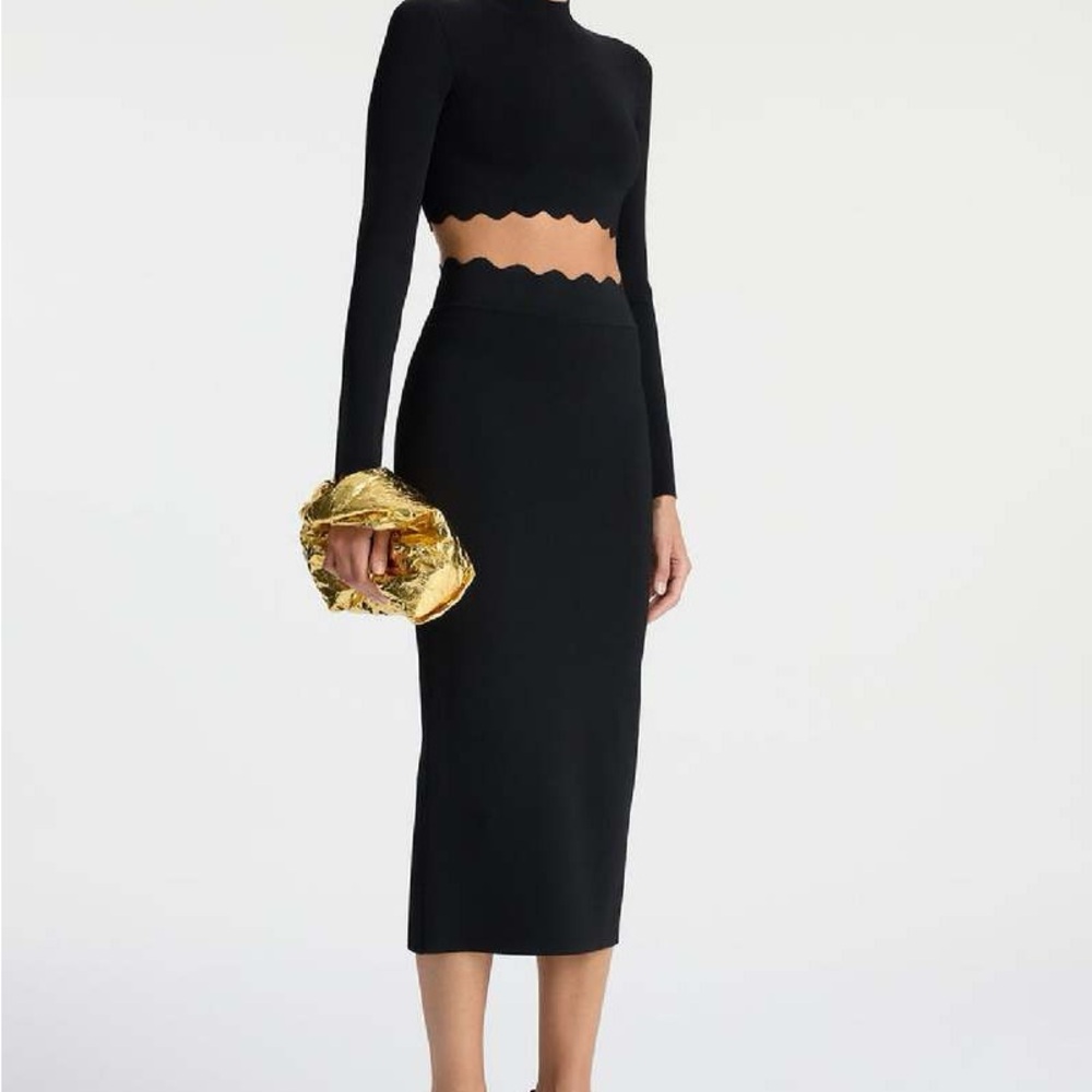 A.L.C. Black Midi Skirt